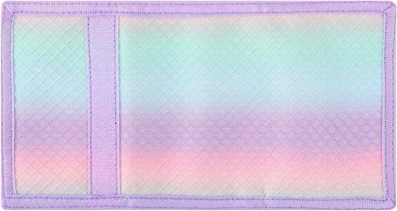 Nitort Wallet,RFID Trifold Canvas Outdoor Sports Wallets for Kid,Lovely and Novelty Wallet with Zipper for Kids- Front Pocket Wallet with Magic Sticker(Rainbow Bling KW06) - Image 2